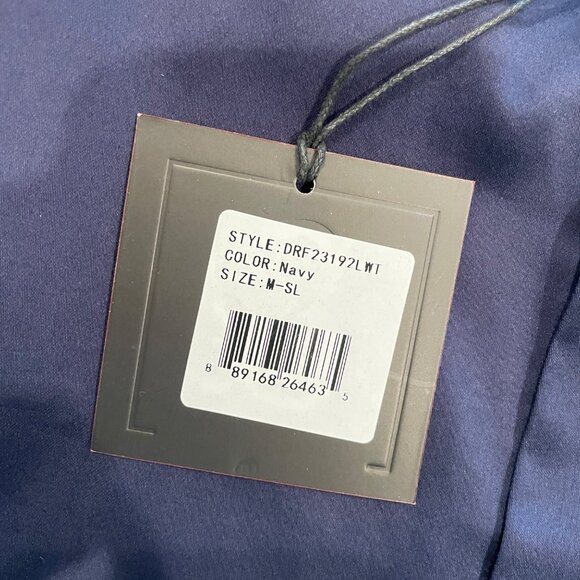 NWT Dstrct & Row Men's Sz M Slim Fit Dress Shirt Navy Blue Stretch Stitch Fix - Picture 3 of 9